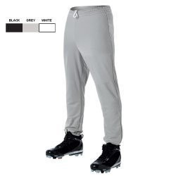 All Star Baseball Pants adult Poly Pull-Up Pants white