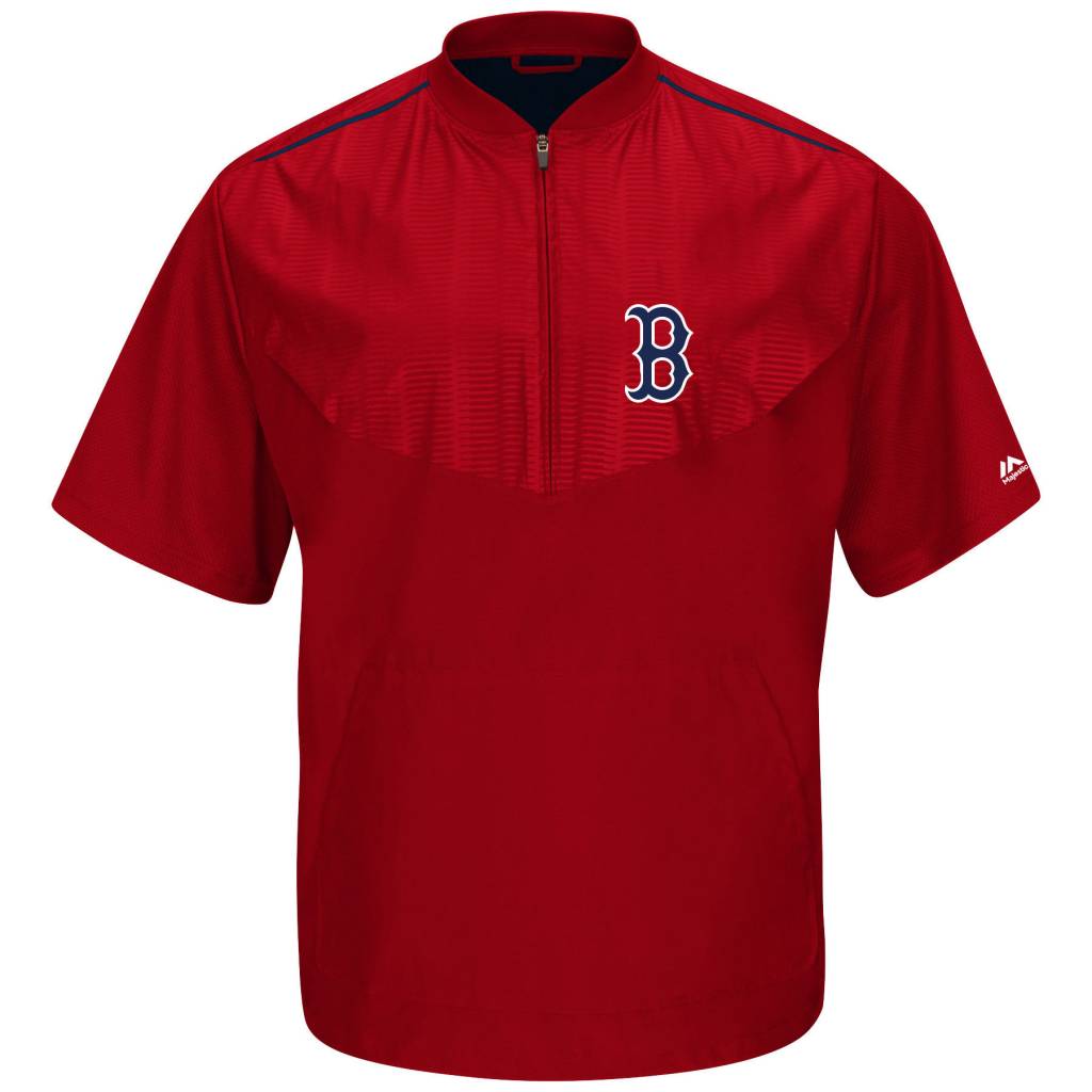 Majestic Red Sox Training Jacket Short Sleeve