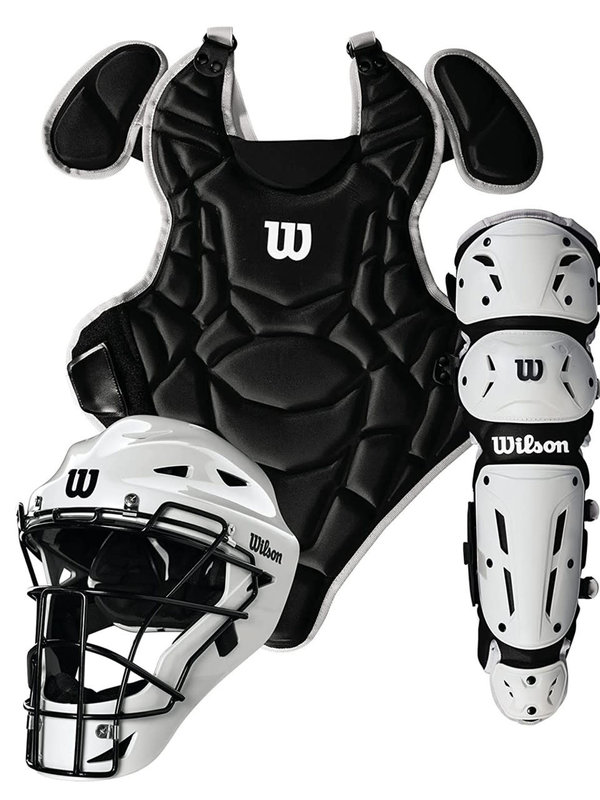 Easton M10 Adult Custom Catchers Set, Black/Silver 