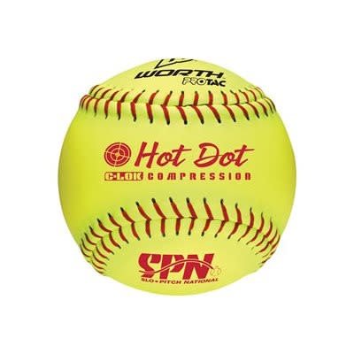 WORTH Softball 11'' Hot dot - douzaine
