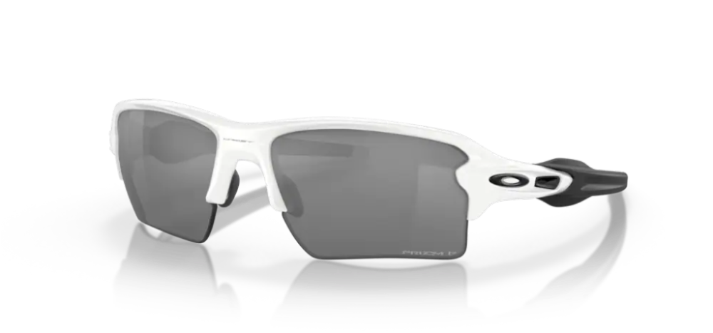 Oakley Flak 2.0 XL Prizm black polarized lenses polished white frame 0OO9188-8159