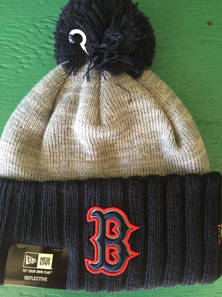 New Era Reflected Frost Boston Red Sox Pom Knit
