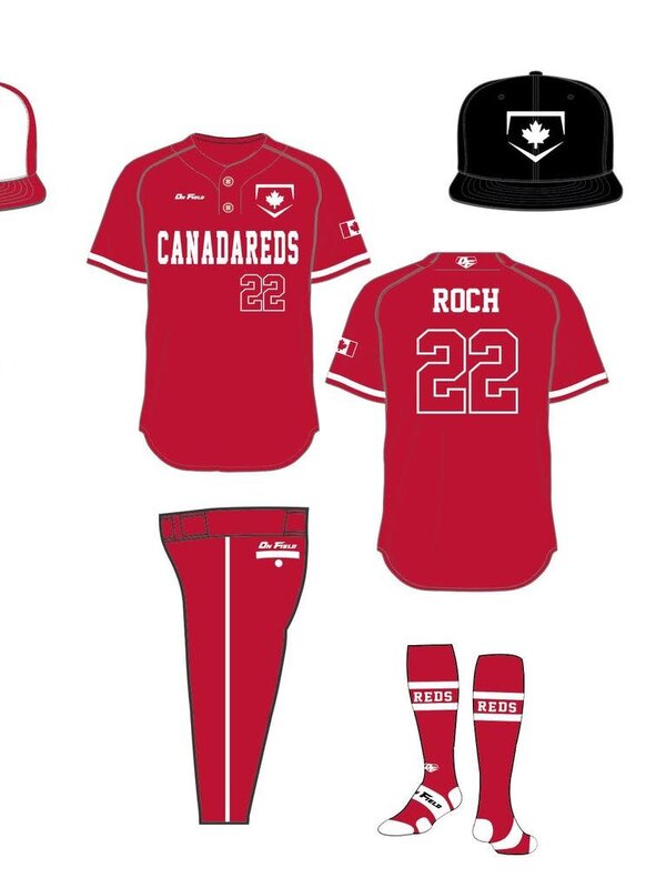 On Field Canada Reds On Field Mandatory items - Player uniforms