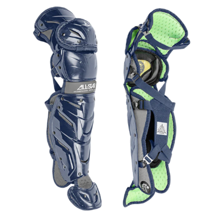 All-Star system 7 Catcher's leg guard navy/grey  Age 12-16