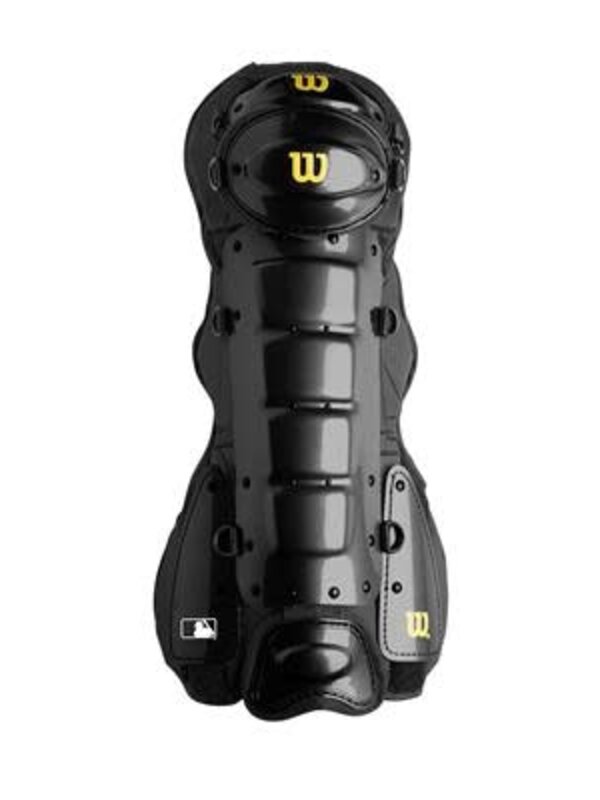 Wilson Wilson umpire Pro Gold 2 Leg Guards Black/Charcoal - small