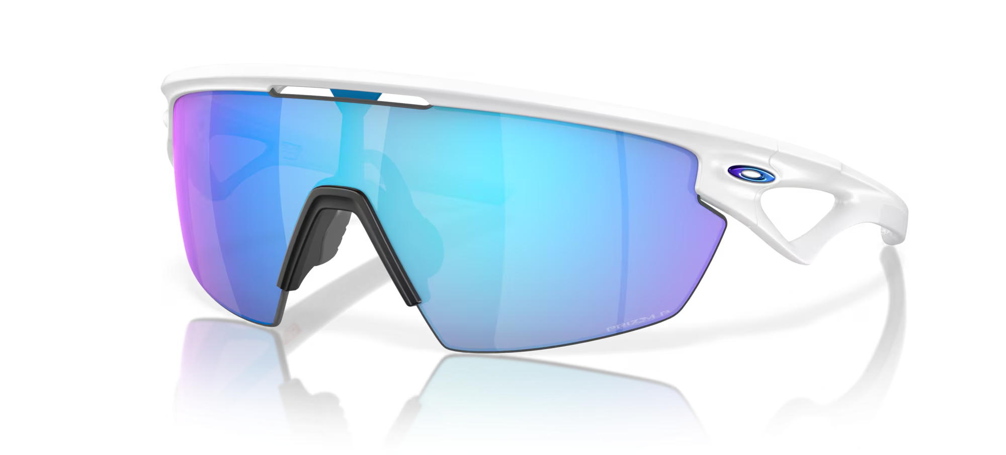 Oakley Sphaera™️ Prizm Sapphire Polarized Lenses,  Matte White Frame OO9403-0236