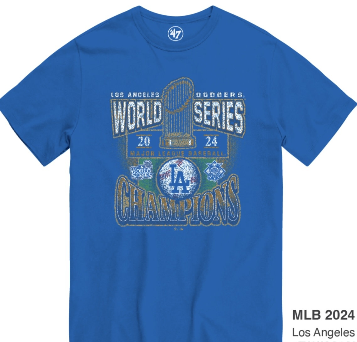 47 brand  WORLD SERIES CHAMPION T-SHIRT 2024 LA Dodgers