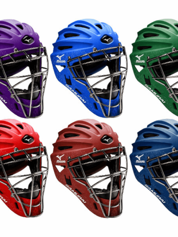 Mizuno Miuzuno Samurai catcher helmet adult navy
