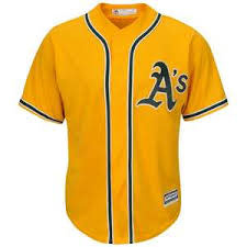 Majestic Oakland A's yellow Replica jersey xxxlarge