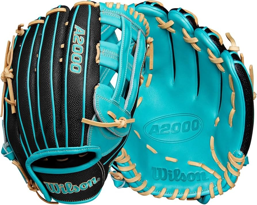 Wilson A2000 Fall 2024 PF50SS Black/SkyBlue/Camel 12.25"