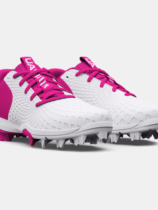 Under Armour Under Armour Girls Glyde 2 RM junior softball cleats - white and pink-101