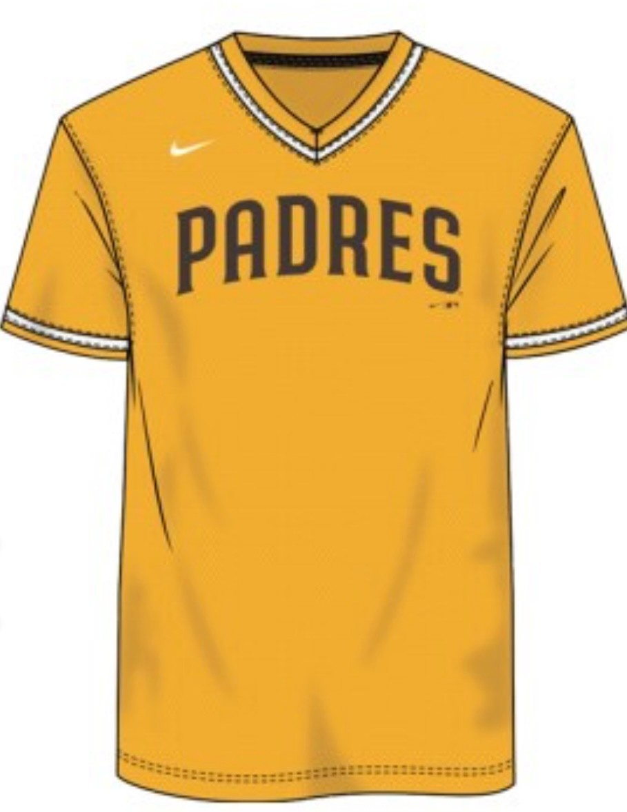 Nike MLB crew neck Vapor V-neck jersey San Diego Padres