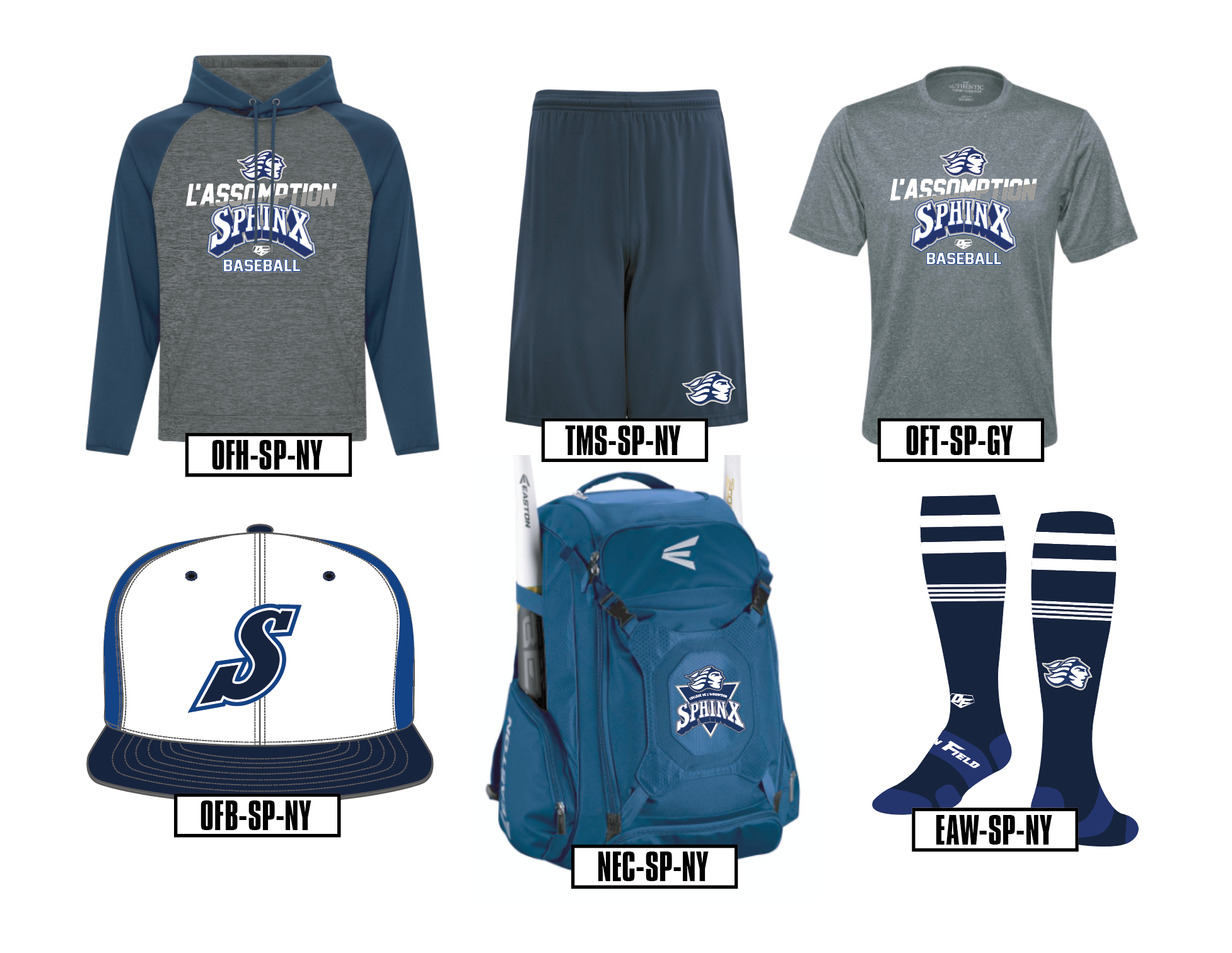 Sac a dos Walk-off NX bleu royal avec Sphinx logo College de l'Assomption brode - EAW-SP-NY