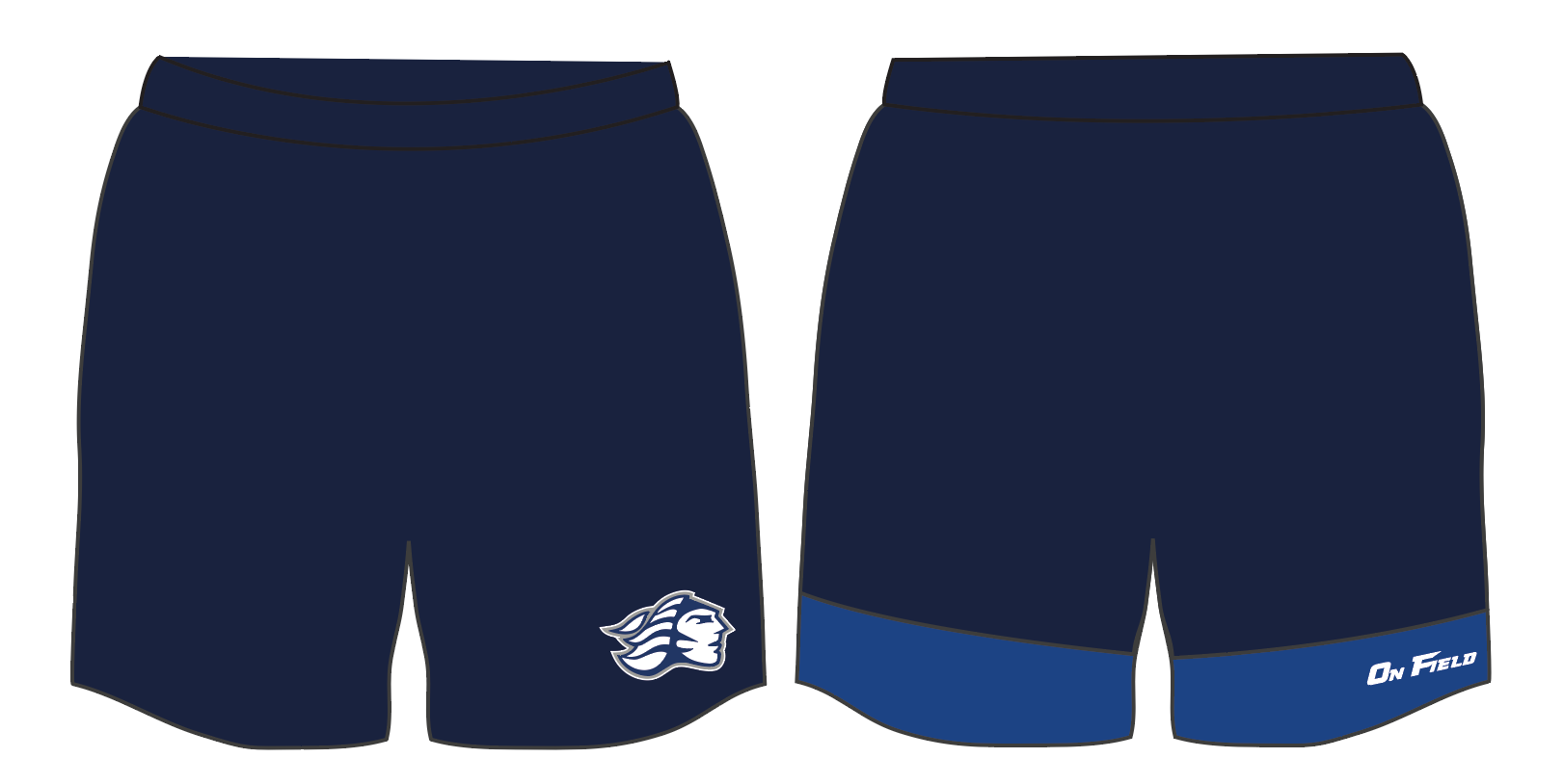 Short Team 365 bleu marine avec poches et logo Sphinx en sérigraphie -  TMS-SP-NY