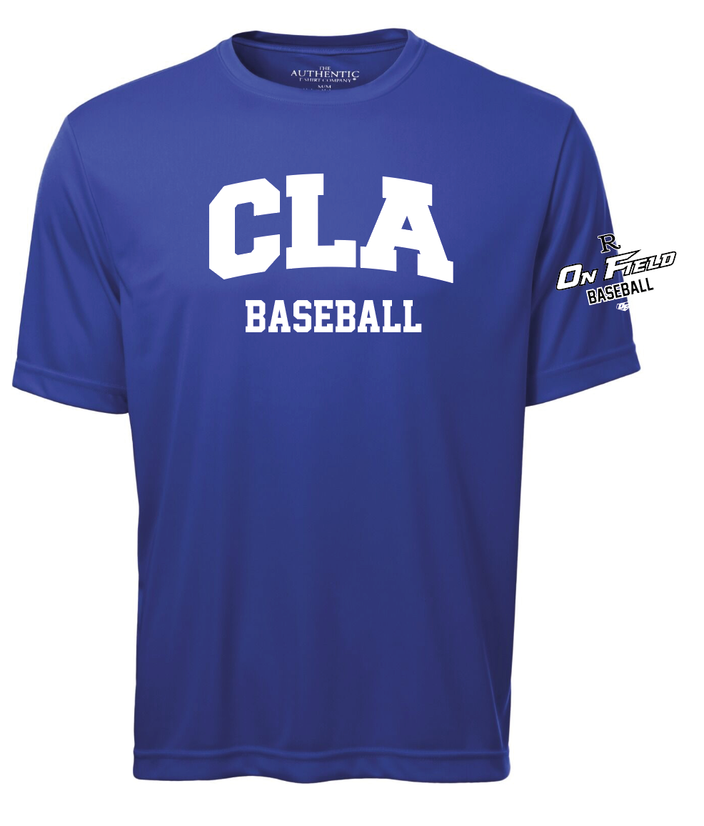 T-Shirt OF dry fit Team 365 bleu royal  avec logo Sphinx CLA en sérigraphie - OFT-SP-RY