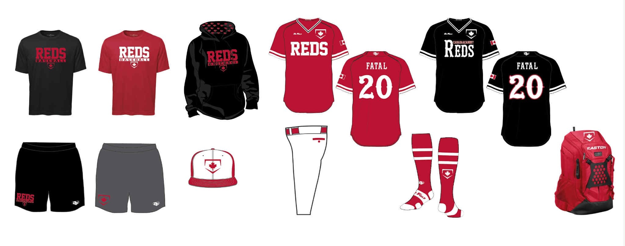 Canada Reds Junior On Field Mandatory items