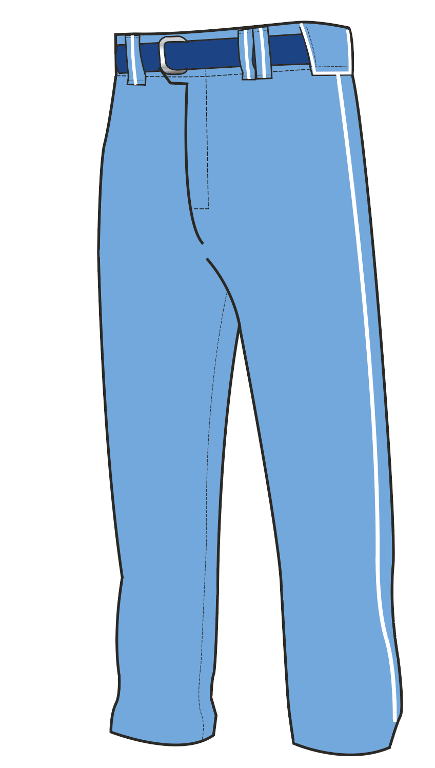 Pantalon bleu poudre coupe féminine  Royal On Field Softball