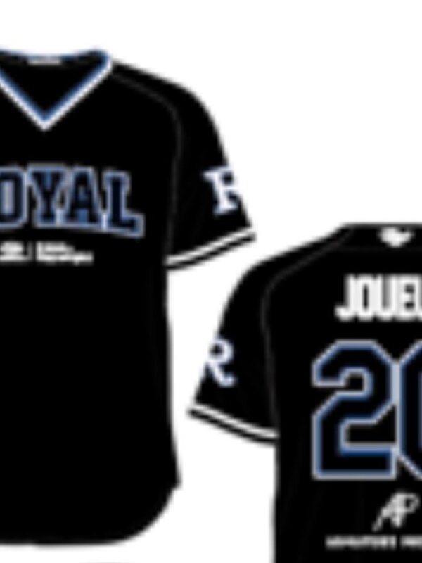 On Field Chandail sublimation Custom OF noir Royal On Field softball