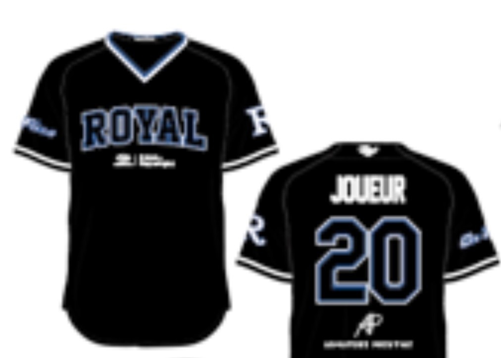 Chandail sublimation Custom OF noir Royal On Field softball