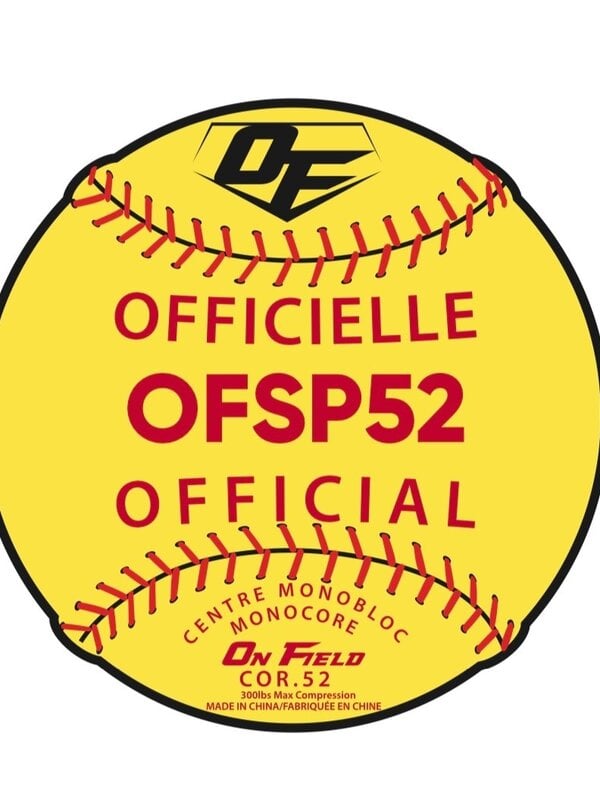On Field On Field OFSP52 softball slopitch optical yellow game ball - dozen