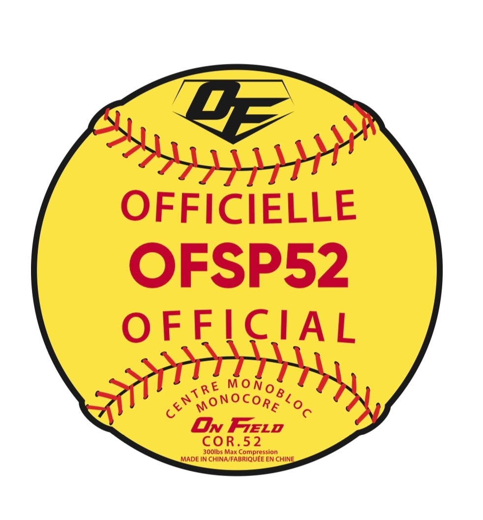 On Field OFSP52 softball slopitch optical yellow game ball - dozen