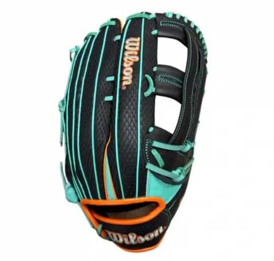 Wilson A1000 H12 Double Post Seafoam/Black/Orange 14" RHT