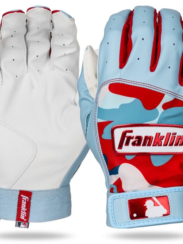 Franklin Franklin Digitek adult Batting Gloves White/ Carolina Blue Camo