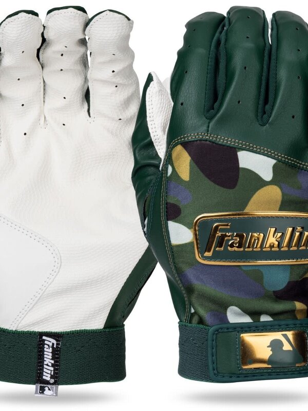 Franklin Franklin Digitek adult Batting Gloves White/ Dark Green / Gold camo