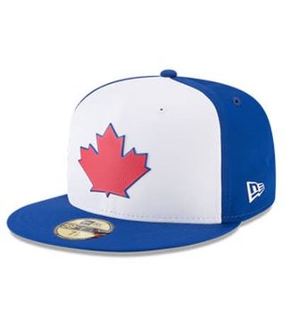 New Era New Era Men S Toronto Blue Jays White 18 Bp Prolight 59fifty Fitted Hat L Entrepot Du Baseball Baseball Warehouse