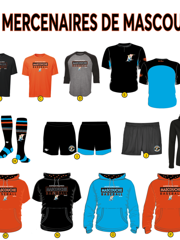 On Field Collection baseball Mascouche - (A à G)