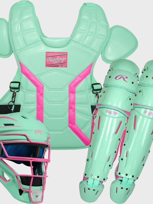 Rawlings Rawlings Mach Pro Series Catcher's Set mint/pink