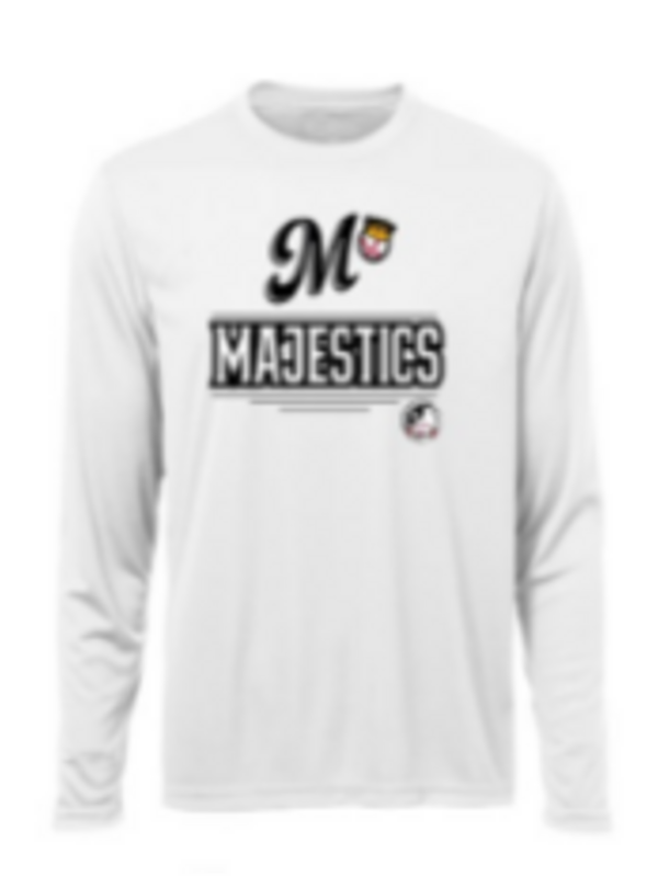 On Field Chandail manches longues avec logo des Majestics en sérigraphie