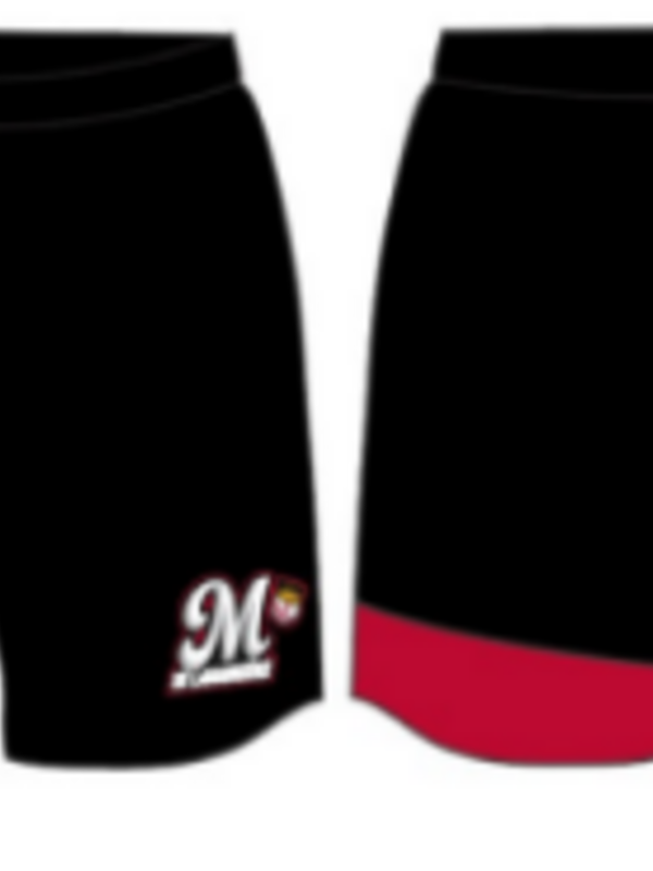 On Field Short noir On Field avec poches et  avec logo des Majestics en sublimation