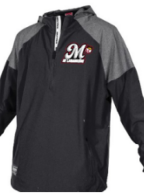 Rawlings Manteau Rawlings Color Sync noir manches longues avec logo des Majestics de Lanaudiere