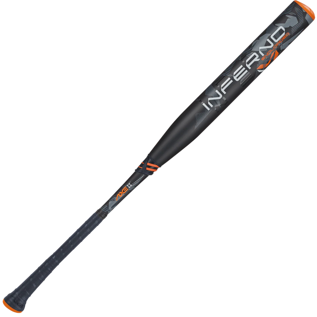 Axe Inferno Dual Stamp Endloaded Slowpitch Softball Bat - USA USSSA - Pro Flared Handle