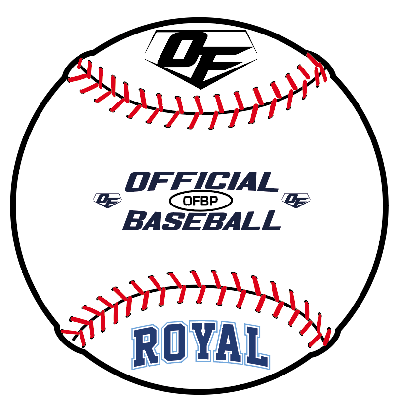 On Field OFBP custom  Royal baseball - douzaine