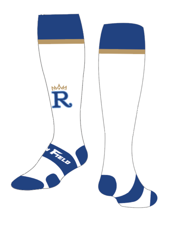 Bas On Field  - couronne - sur mesure Club de baseball le Royal