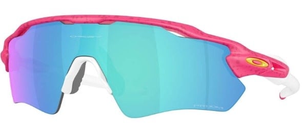 Oakley Radar EV path neon pink splatter with Prizm sapphire 0OO9208-G438