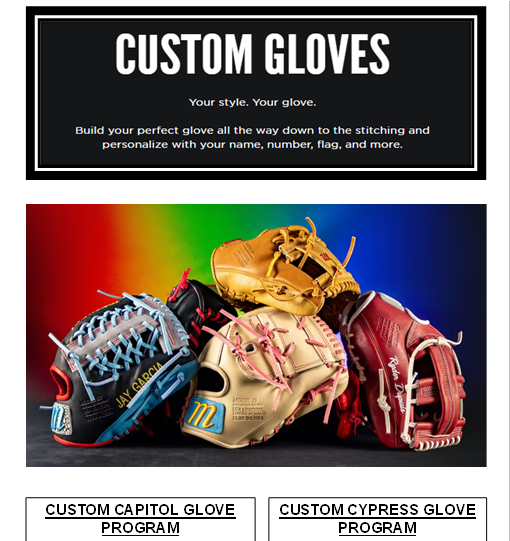 Marucci custom fielding glove program