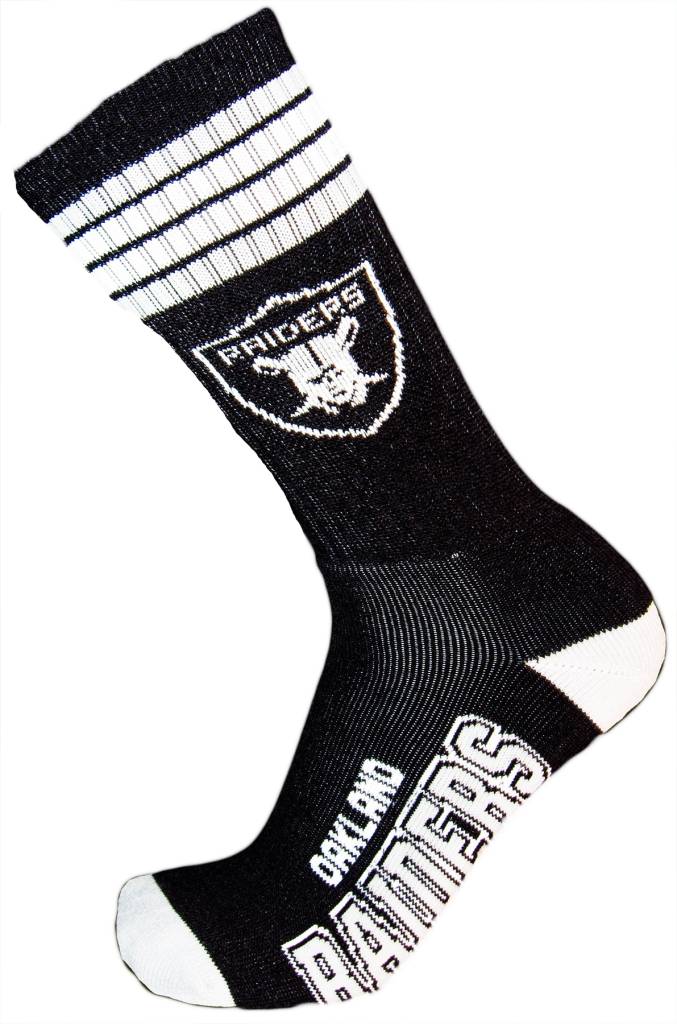 Oakland Raiders Socks With Stripes - The Sox Market