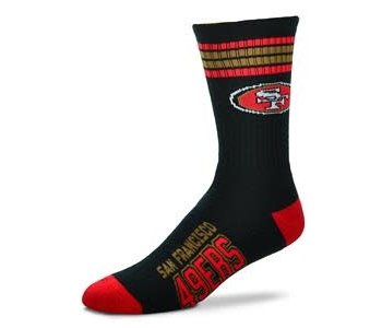 San Francisco 49ers Socks with Stripes Mens