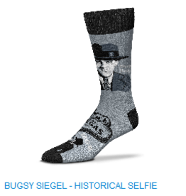 For Bare Feet Bugsy Siegel Historical Mens Socks