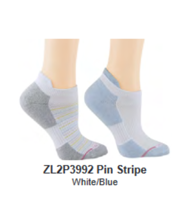 Womens Compression Ankle Socks 2 Pack Pin Stripe