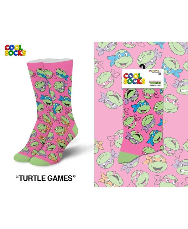 Turtle Games Crew Socks Medium