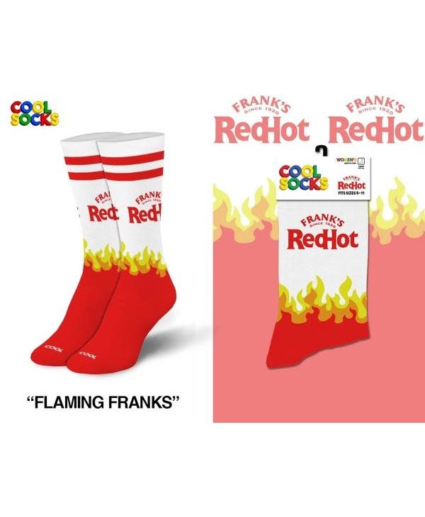 Franks Red Hot Logo Crew Socks Medium
