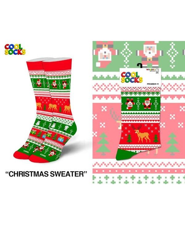 Winter Sweater Crew Socks Medium