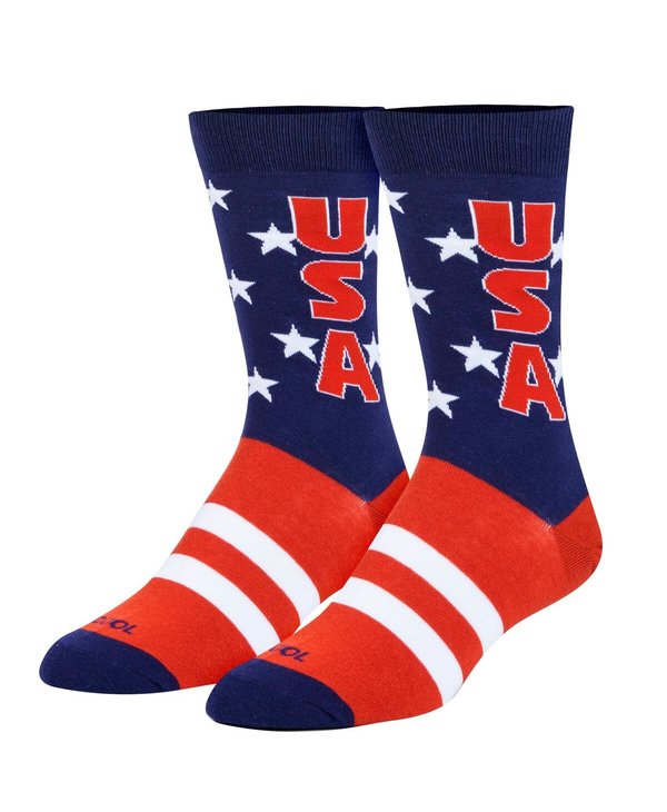 USA Stars Crew Socks Large