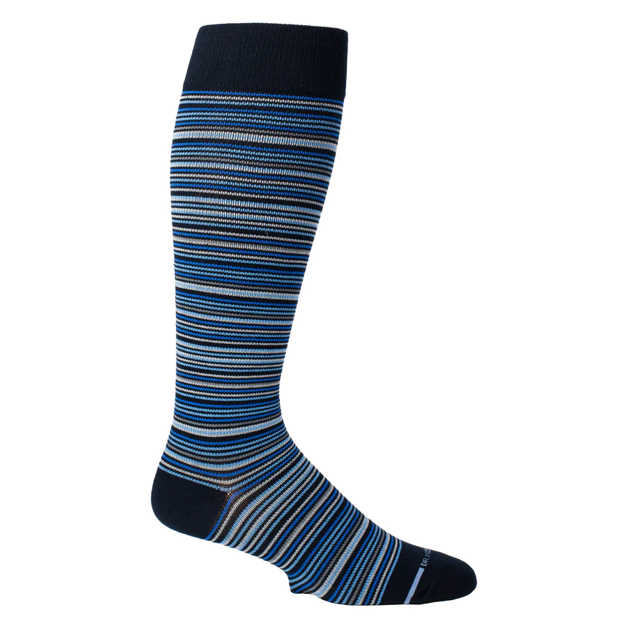 Dr. Motion Dr. Motion Compression Socks Thin Stripe Navy Large The