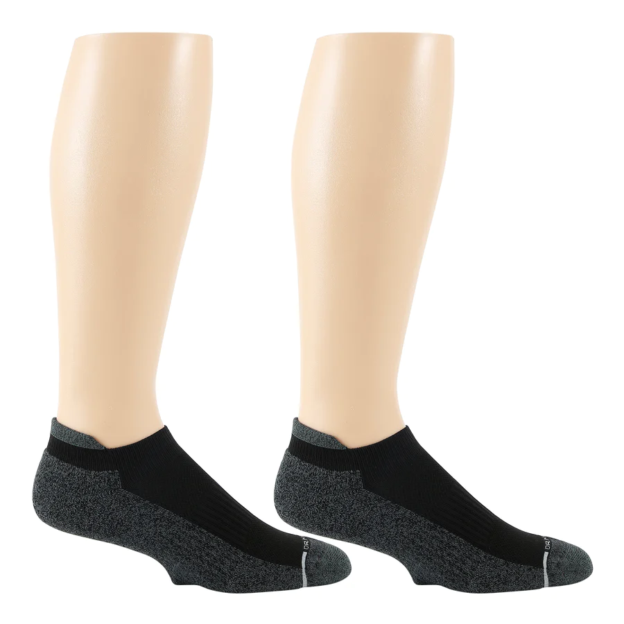 Mens Dr Motion Compression Ankle Socks 2 Pack Black The Sox Market