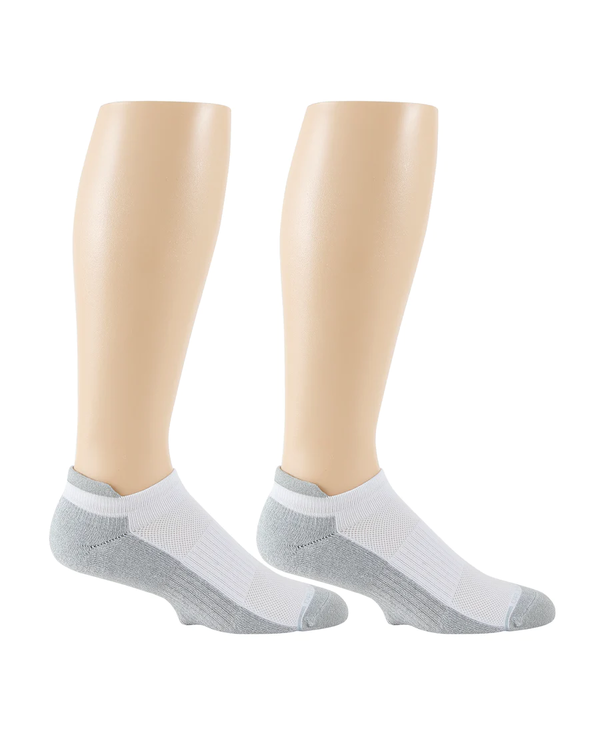 Dr. Motion Compression Ankle Socks 2Pack White Large